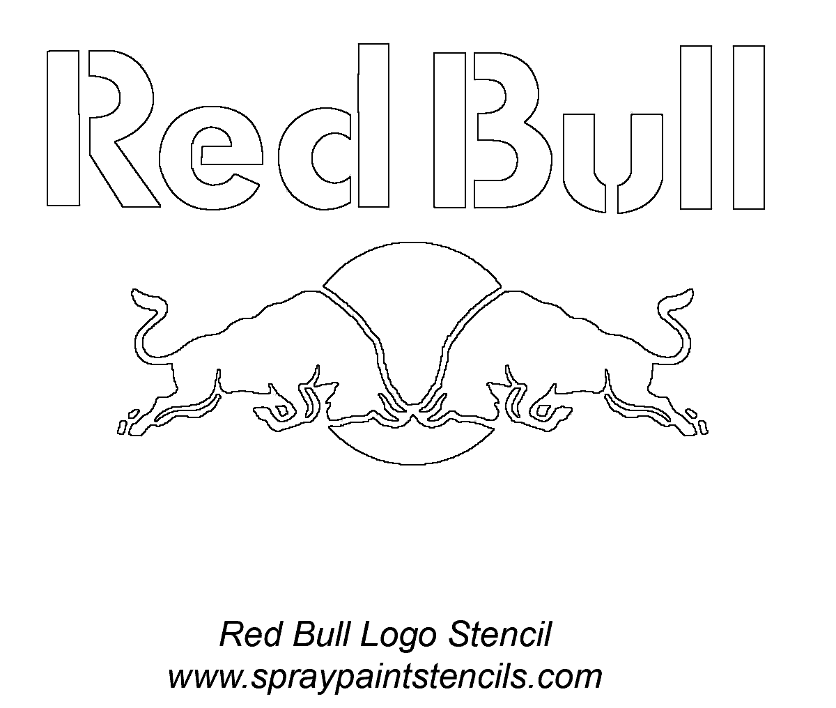 Redbull Logo Stencil Optimsm